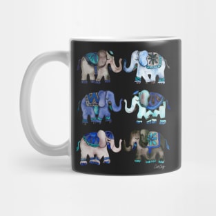 grey blue elephants Mug